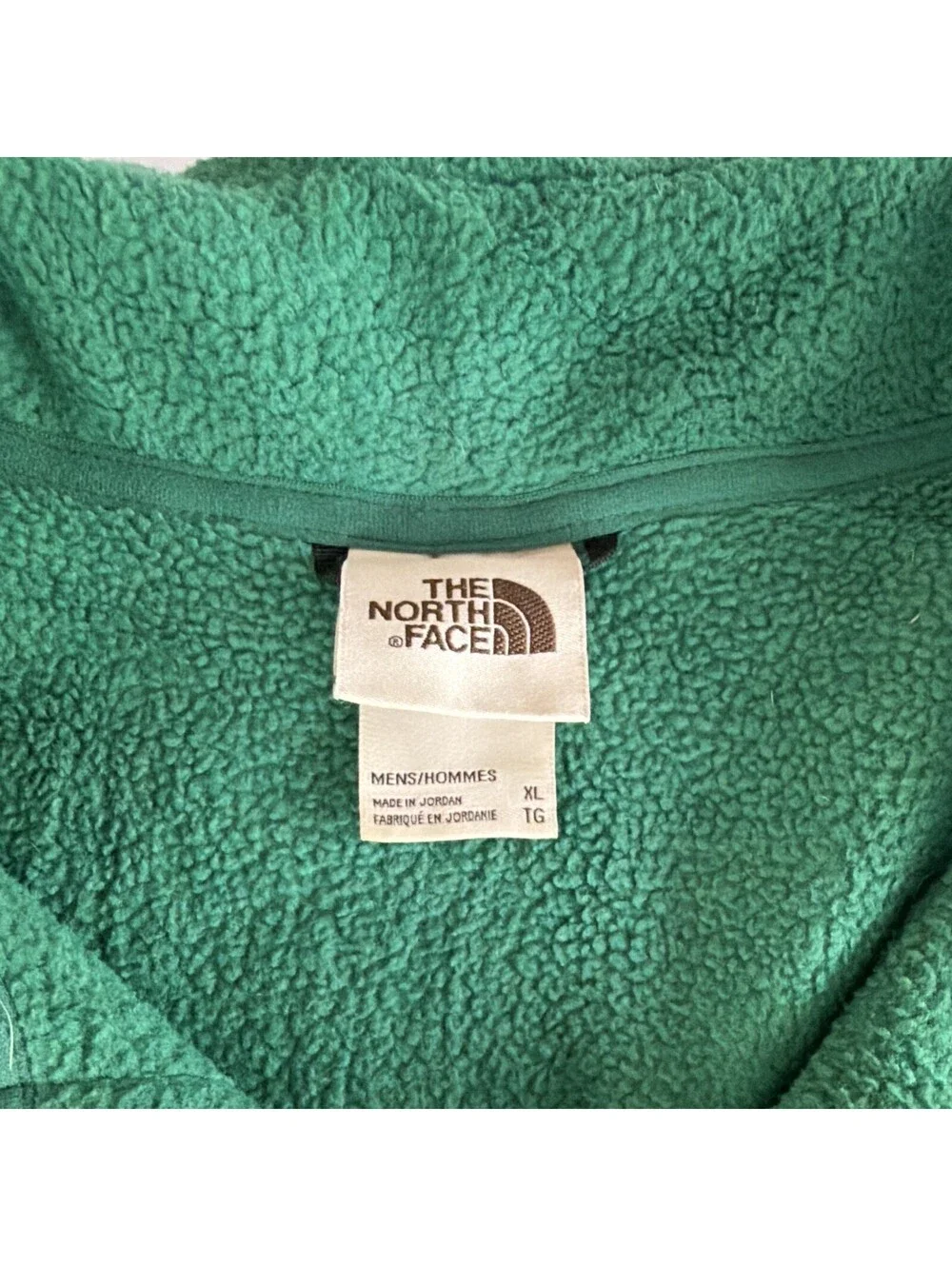 The North Face Men's Green Solid Full Zip Stand-Up Collar Logo Vest Size XL